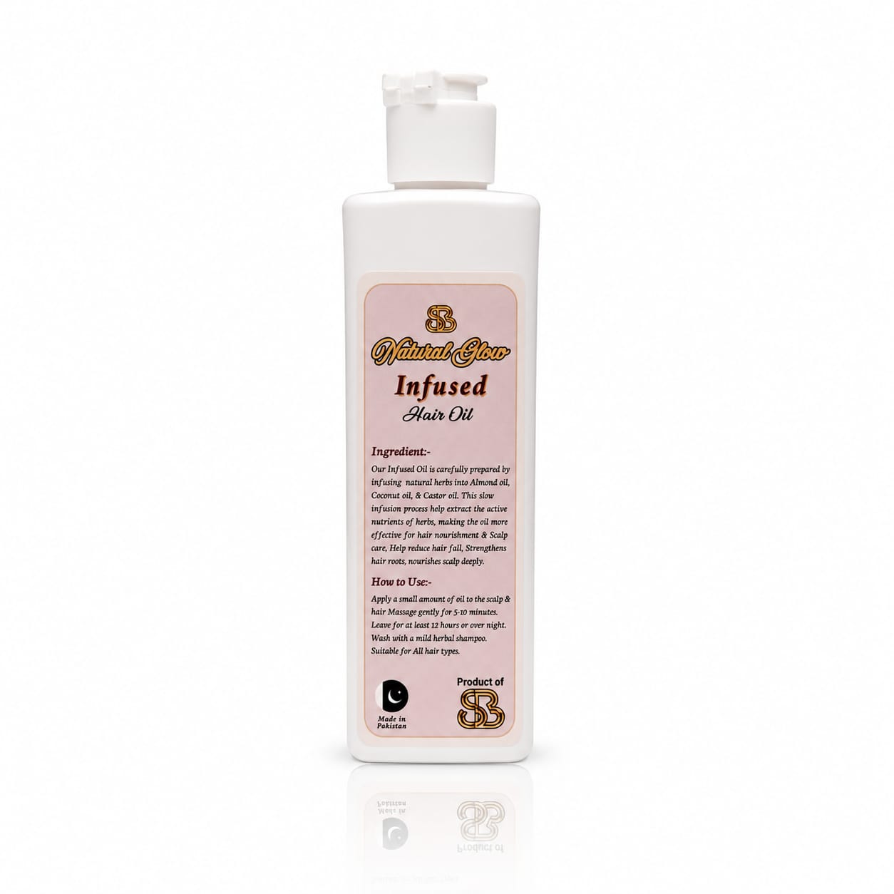 Infused Herbal Hair Oil Natural Glow BY SB